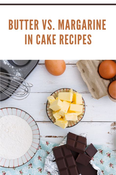 If you're new to baking, you might be a stranger to the butter vs. margarine dilemma. Learn if margarine or butter is better for cakes. Margarine Recipes, Butter Vs Margarine, Pond Cake, Cream Puff Cakes, 7 Up Cake, Vanilla Sponge Cake, Dairy Free Alternatives, Sponge Cake Recipes, Vanilla Cake Recipe