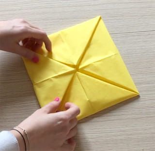 Pliage de serviette en forme de fleur [VIDEO] Origami, Crochet