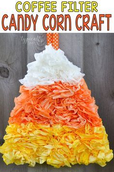 Halloween Party Ideas Decorations, Candy Corn Craft, Corn Crafts, Corn Craft, Candy Corn Crafts, Thanksgiving Crafts For Toddlers, Preschool Craft Activities, Thanksgiving Games For Kids, Thanksgiving Crafts Preschool