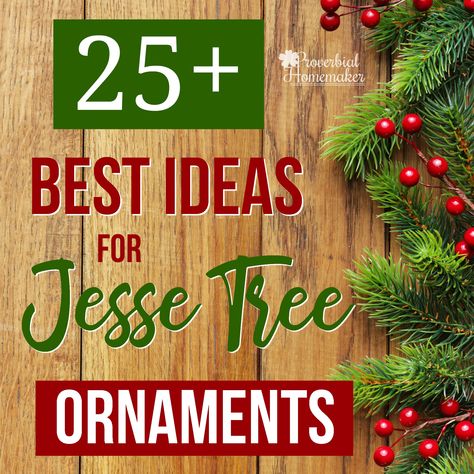 25+ Best Ideas for DIY Jesse Tree Ornaments - Proverbial Homemaker Jesse Tree Ornaments Diy, Jessie Tree, Christmas Study, Christ Centered Christmas Traditions, Ccd Activities, Jesse Tree Advent, Back To Homeschool, Christmas Homeschool, Liturgical Living