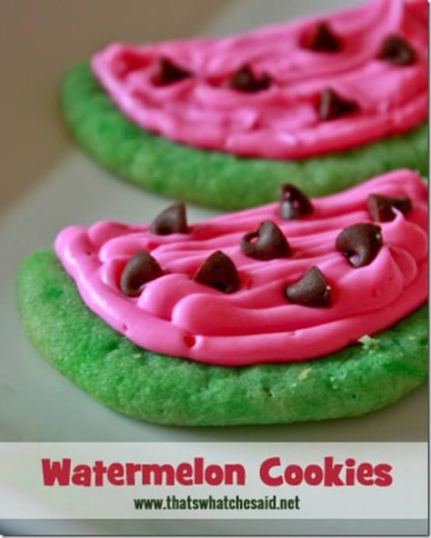 Watermelon Desserts, Watermelon Treats, Melon Birthday, Watermelon Dessert, Watermelon Cookies, Sunflower Cookies, Fruit Watermelon, Cream Tart, Watermelon Summer