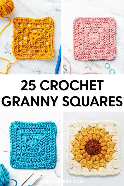 Granny Square Patterns, Easy Granny Square, Crochet Granny Squares, Granny Square Crochet Patterns Free, Confection Au Crochet, Blanket Ideas, Crochet Blanket Designs, Crochet Design Pattern, Beginner Crochet Projects