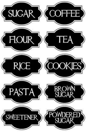 Kitchen Canister Labels, Canister Labels, Kitchen Labels, Foto Transfer, Projets Cricut, Pantry Labels, Kitchen Canisters, Jar Labels, Silhouette Cameo Projects