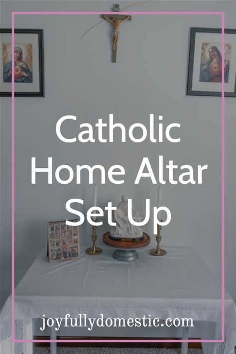 Home Alters Sacred Space Altars, Prayer Alter Ideas Home Altar Catholic, Family Altar Catholic Home, Catholic Prayer Room Ideas Decor, Altar Set Up, Home Chapel Catholic, Prayer Alter Ideas Home Altar, Prayer Room Ideas Catholic, Catholic Prayer Room