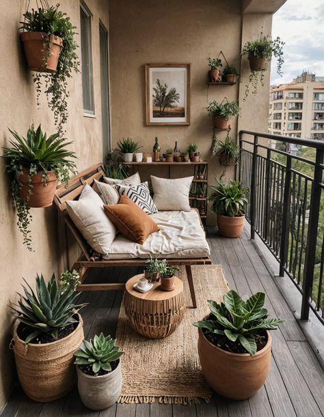 Cozy Balcony Design, Cozy Terrace, Cozy Balcony, Balkon Decor, Terrace Decor, Cozy Patio, Casa Vintage, Apartment Patio, Outdoor Balcony