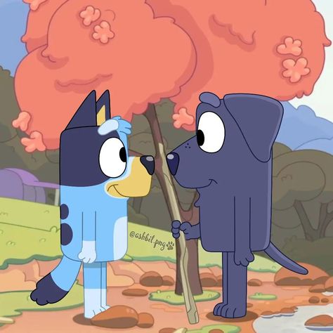 Bluey And Jean Luc Fanart, Bluey Grown Up, Bluey X Jean Luc, Bluey Stuff, Bingo Funny, Cartoon Dogs, Animated Movies For Kids, Disney Gif, Best Friends Funny