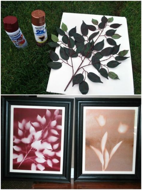 DIY Flower Art Spray Paint Projects, Diy Spray Paint, Diy Flores, Dekor Diy, Diy Sprays, Wine Bottle Diy Crafts, Mason Jar Crafts Diy, Spray Paint Art, Wine Bottle Diy