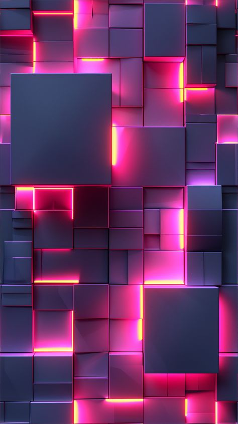 Light up your screen with this vibrant display of neon-lit cubes, perfect for both iPhone and Android users. 📱✨ Keep your device stylish and modern with a touch of digital art. Neon Wallpaper Glow, Neon Wallpaper Iphone, Neon Light Background, Led Wallpaper, Glow Wallpaper, Iphone Wallpaper Modern, Kapten Marvel, Display Wallpaper, Neon Light Wallpaper