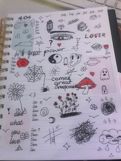 Vent book ideas or just doodles bc why not Things To Draw In Class Doodles, Vent Book Ideas, Book Art Inspiration, Vent Sketches, Vent Doodles, Vent Journal Ideas, Vent Notebook, Vent Journal, Vent Drawing