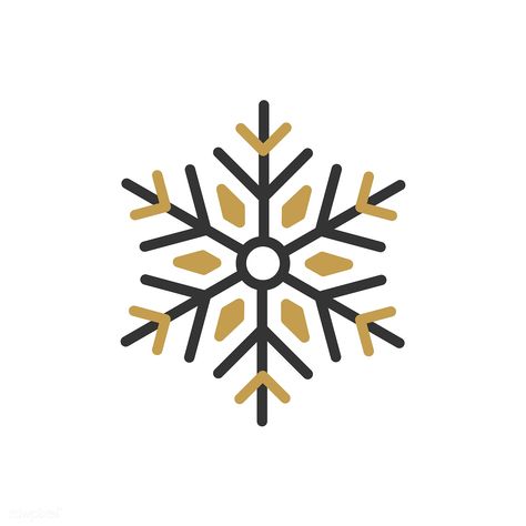 Single snowflake Christmas design vector | free image by rawpixel.com Navy Christmas, Christmas Embroidery Patterns, Logo Design Inspiration Branding, Animal Print Wallpaper, Gold Snowflake, Planning Stickers, Snowflake Christmas, Xmas Decor, Christmas Embroidery