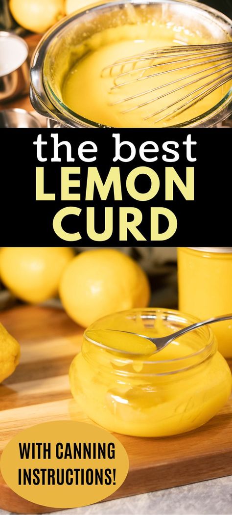 Easy Lemon Curd, Homemade Lemon Curd, Lemon Pie Filling, Lemon Curd Recipe, Lemon Dessert Recipes, Curd Recipe, Lemon Desserts, Jams & Jellies, Lemon Recipes