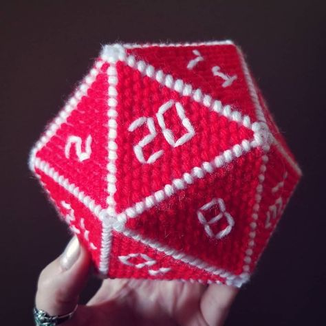 geekycutecrochet: “Something new I’ve been working on! What colors should I do? #d20 #nat20 #rollforinitiative #dungeonsanddragons #dnd #roleplayinggame #dice https://www.instagram.com/p/Bp7trYTAfwj/?utm_source=ig_tumblr_share&igshid=wptjwhbe84kp ” 20 Sided Dice Crochet Pattern, Crochet 20 Sided Dice, Plastic Canvas Dnd Dice, D20 Crochet Pattern, Dnd Dice Crochet, Crochet D20 Pattern, Easy Dnd Crafts, Crochet D20 Pattern Free, Dnd Crochet Ideas