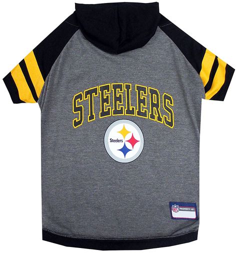 Pets First Pittsburgh Steelers Hoodie T-Shirt, X-Small Steelers Hoodie, Sporty Hoodie, Cat Tee Shirts, Dog Jersey, Steelers Football, Hooded Tee, Nfl Fans, Nfl Sports, Sports Clothing