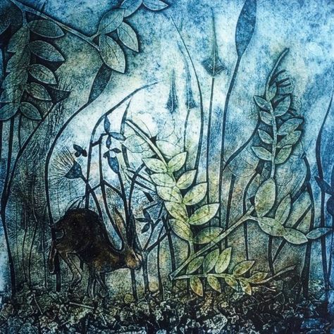 from : Suzi Thompson : Printmaker : Collagraph Monoprint Artists, Collagraph Printmaking, Collagraphy, Gelli Printing Art, Linocut Art, Printmaking Art, Relief Print, Encaustic Painting, A Level Art