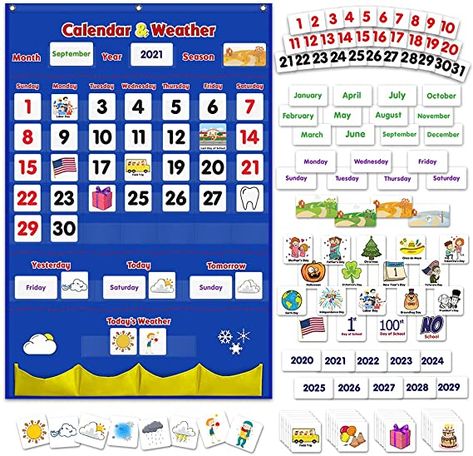 Weather Cards, Baby Shopping Cart, Weather Chart, Routine Cards, Calendar Kit, Organization Chart, Classroom Calendar, School Calendar, Pocket Chart