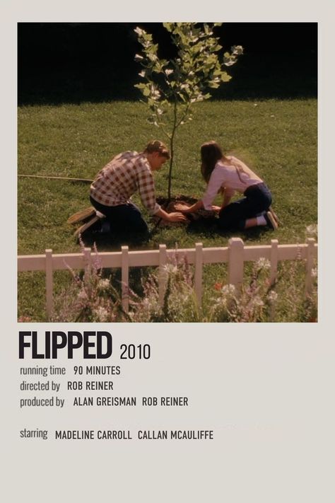 Flipped Minimalist Poster, Rom Com Polaroid Poster, Comforting Movies To Watch, Romcom Movie Posters, Movie Posters Romance, Flipped Movie Poster, Flipped Poster, Comfort Films, Flipped Movie