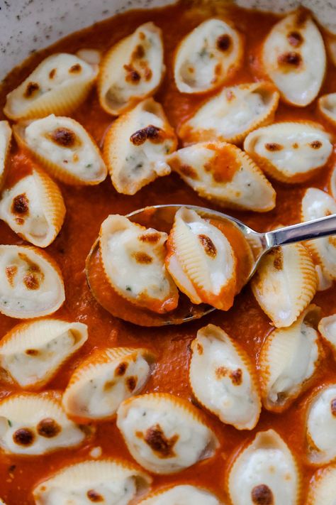 Shells Stuffed, Shell Pasta Recipes, Stuffed Shells Ricotta, Stuffed Shells Recipe, Lemon Pasta, Stuffed Pasta Shells, Stuffed Shells, Mini Foods, Food 52