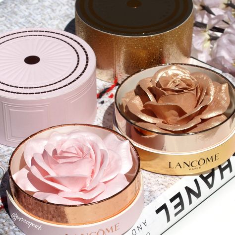 Lancome La Rose a Poudrer: the ultimate collectors item. — Survivorpeach Lancome Highlighter, Lancome Rose, Koleksi Makeup, Fancy Decor, Cosmetic Packaging Design, Beauty Care Routine, Fancy Makeup, Rose A, Gold Aesthetic