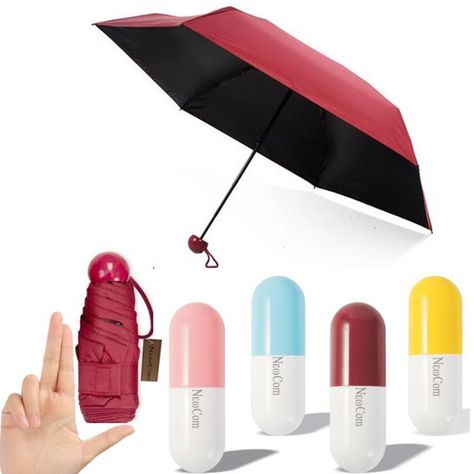 Capsule Umbrella, Cute Umbrella, Penyimpanan Makeup, Pocket Umbrella, Uv Umbrella, Small Umbrella, Windproof Umbrella, Mini Umbrella, Automatic Umbrella