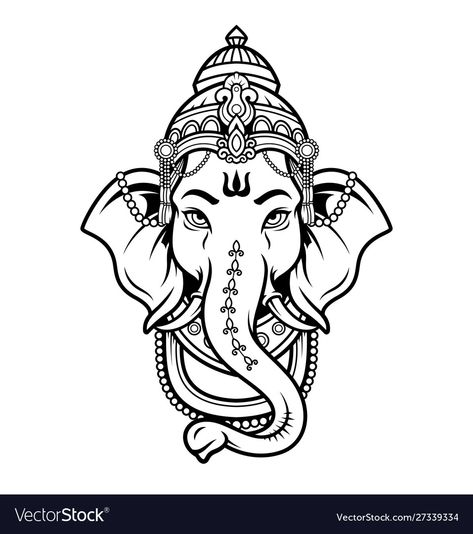 Ganesh Drawing, Ohm Tattoo, Arte Ganesha, Ganesh Design, Ganesh Tattoo, Elephant Clip Art, Ganesha Drawing, Ganesha Tattoo, Ganesh Chaturthi Images