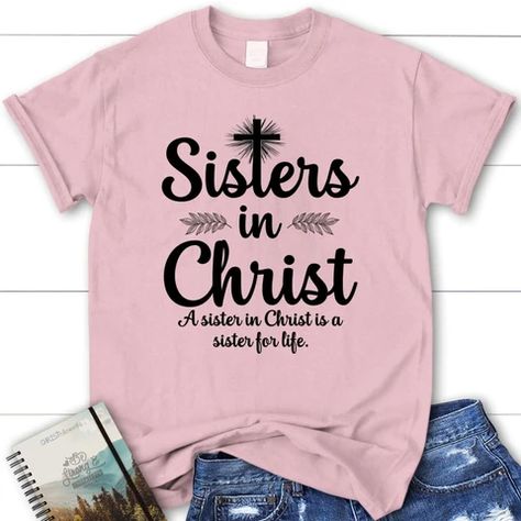 Christian Tees Women, Church Shirt Designs, Christian Tshirts Women, Christian Tee Shirts, Christian Tshirt Design, Christian Shirts Designs, Church Shirt, Creative Shirts, Christian Gifts For Women