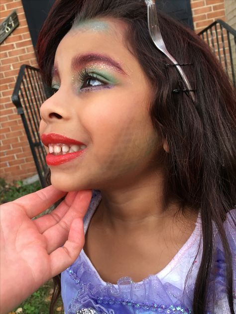 Ariel Makeup For Kids, Ariel Costume Makeup, Ariel Halloween Makeup, Ariel Makeup Look, Ariel The Little Mermaid Makeup, Princess Ariel Makeup, Boho Wedding Makeup, Ariel Makeup, Makeup Caboodle