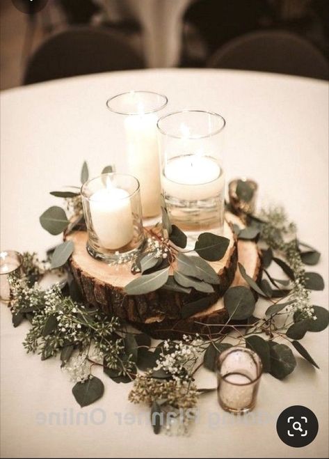 Wedding Centerpieces With Candles, Centerpieces With Candles, Greenery Wedding Centerpieces, Romantic Wedding Centerpieces, Rustic Wedding Centerpieces, Table Wedding, Future Wedding Plans, Vintage Candles, Decor Table