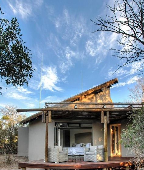 Named for the gentle beast of the bushveld, Moditlo means 'place of the elephant' - Modlito River Lodge, Limpopo Bushveld Lodge Ideas, Lakehouse Inspiration, Chalet Plan, Lodge Floor Plans, Safari House, Lodge Exterior, Bush Lodge, Lodge Ideas, Lodge Design