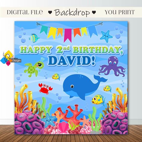 Under The Sea Template, Sea Theme Background, Under The Sea Background Backdrops, Under The Sea Watercolor Background, Under The Sea Background, Paw Patrol Skye Birthday, Mickey Mouse Birthday Invitations, Mickey Mouse First Birthday, Digital Banner