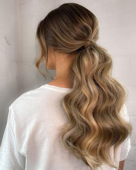 Crown Hairstyle, Bridal Ponytail, Wedding Ponytail, Hairstyles For Summer, Hollywood Curls, Guest Hair, Bridesmaid Hair Makeup, Ball Hairstyles, One Step Closer