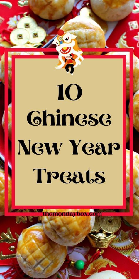 Celebrate the Lunar New Year (Spring Festival) with these traditional recipes for Chinese New Year cookies and candy! New Year Treats, Chinese New Year Desserts, Care Package Decorating, New Year Cookies, Chinese Almond Cookies, Cookies And Candy, Chinese New Year Cookies, Italian Butter Cookies, Apple Oatmeal Cookies