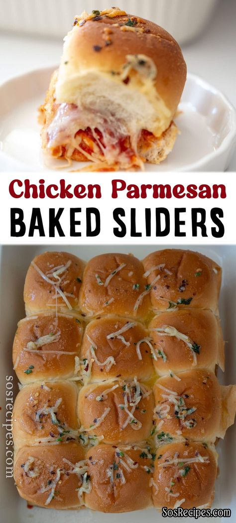 Looking for a recipe that will satisfy both kids and adults? These Chicken Parmesan Sliders on Hawaiian rolls are the perfect solution to your dinner dilemma. While Chicken Parmesan is always a hit, turning it into sliders takes it to the next level! Fun Quick Dinners, Dinner Ideas With Hawaiian Rolls, Dinner Ideas Hawaiian Rolls, Baked Chicken Sliders, Slider Ideas Hawaiian Rolls, Croissant Dinner Recipe, Chicken Sliders Recipes Hawaiian Rolls, Chicken Sliders Recipes Kings Hawaiian, Slider Recipes Hawaiian Rolls