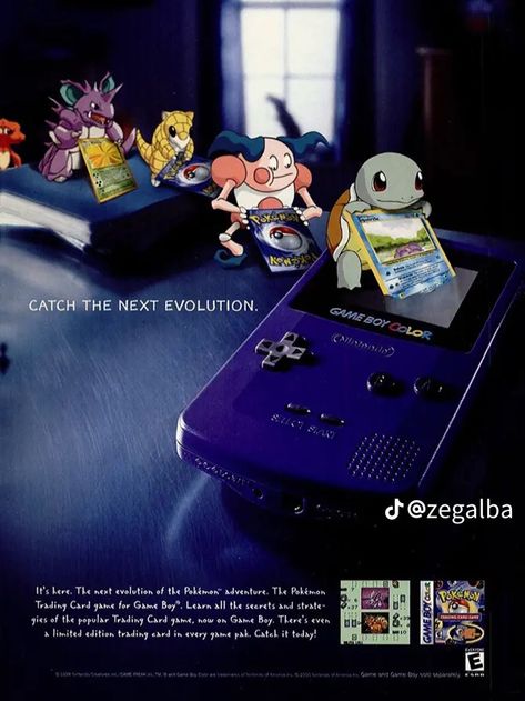 Video Game Magazines, Gadget Tecnologici, Retro Games Poster, Old Pokemon, Gameboy Color, Retro Gaming Art, Video Game Posters, Vintage Video Games, Retro Ads