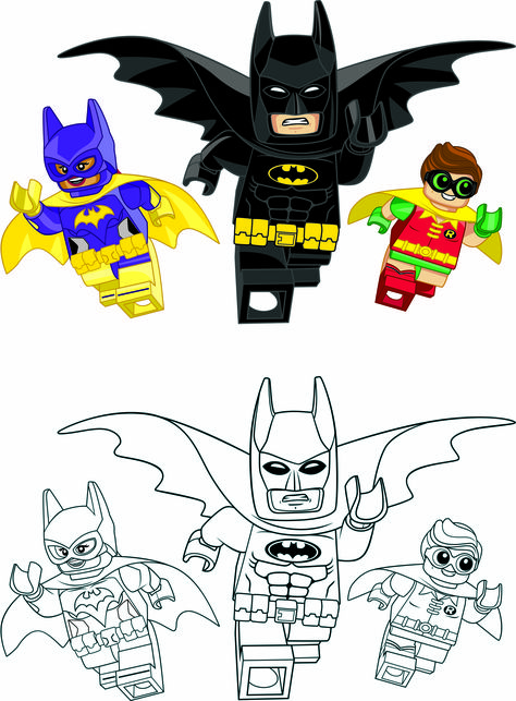 Crime fighting is better in color. Own The LEGO Batman Movie on Digital HD 5/19 and Blu-ray™ 6/13. Lego Colouring, Super Hero Coloring Pages, Batman Ideas, Batgirl And Robin, Batman Characters, Batman Coloring Pages, Lego Coloring, The Lego Batman Movie, Lego Coloring Pages