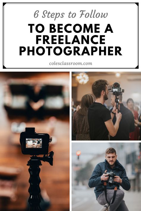 Learn how to be a freelance photographer, along with ideas and tips for how to get started, how to price your jobs, and where to find work and business as a solo professional photographer. #colesclassroom #freelancephotographer #solophotographer Freelance Photography Ideas, How To Be A Photographer, How To Become A Photographer, Photographer Job, How To Start Photography, Photographer Essentials, Start Photography, Photography Job, Freelance Ideas