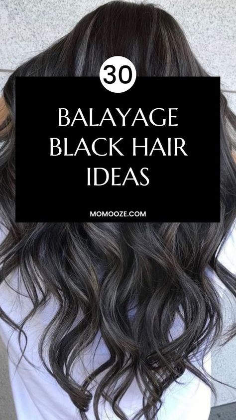 Balayage Black Hair, Asian Hair Dye, Unique Hair Color Ideas, Asian Hair Highlights, Balayage On Black Hair, Balayage Black, Black Hair Ideas, Balayage Asian Hair, Unique Hair Color