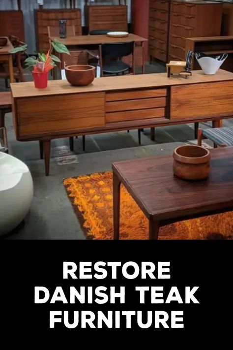 How to Restore Danish Teak Furniture Vintage Teak Furniture, Restore Teak Furniture, Barley Twist Furniture, Danish Teak Furniture, Iron Patio Furniture, Outdoor Furniture Design, Teak Coffee Table, Danish Furniture, Farmhouse Dining Room