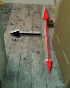 More tips, tricks, and tools for installing wood look tile flooring. Best patterns, floor flatness, grout joint size, & tile leveling systems for large tile Black Wood Tile, Wood Look Tile Flooring, Tile Floor Kitchen, Wood Tile Floor Kitchen, Bathroom Floor Tile Patterns, Wood Tile Floor, Porcelain Wood Tile Floor, Wood Grain Tile, Wood Look Tile Floor