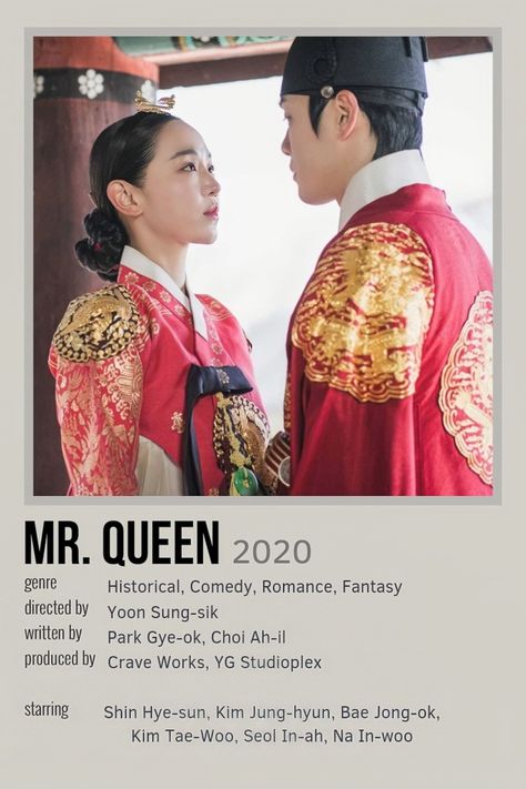 Mr Queen Kdrama Poster, Queen Minimalist Poster, Drama Notes, Mr Queen Kdrama, Kdrama List, Kdrama Poster, Mr Queen, Queen Movie, Drama List