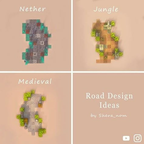 Path Design Minecraft, Path Ideas Minecraft, Minecraft Path, Minecraft Building Guide, Minecraft Decoration, Minecraft Blocks, Minecraft Structures, Bangunan Minecraft, Minecraft Cottage