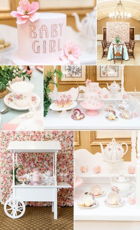 Afternoon Tea Party Decor, English Tea Baby Shower Ideas, Teaparty Baby Shower Theme, Tea Party Baby Shower Backdrop, Tea Party Tea Station, High Tea Baby Shower Ideas Girl, English Garden Baby Shower Theme, Vintage Tea Party Baby Shower Ideas, Tea Party Baby Shower Ideas Decoration