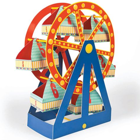 Ferris Wheel Snack Caddy - Party Supplies - 1 Piece - Walmart.com - Walmart.com Snack Caddy, Ferris Wheel Cupcake Holder, Circus Birthday Party Theme, Carnival Birthday Party Theme, Circus Carnival Party, Circus Decorations, Carnival Decorations, Circus Theme Party, Carnival Themed Party