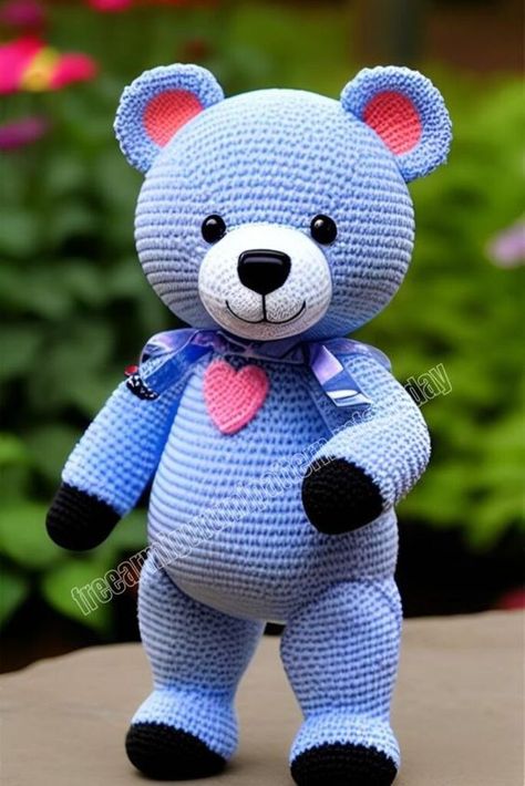 10 FREE Bear Amigurumi Crochet Patterns! | Swecraftcorner Free Crochet Pattern For Teddy Bear, Crochet Big Teddy Bear Pattern Free, Big Crochet Animals Free Pattern, Amigurumi Teddy Bear Free Pattern, Crochet Teddy Bear Pattern Free Easy, Teddy Bear Crochet Pattern Free, Giraffe Haken, Crochet Teddy Bear Pattern Free, Teddy Bear Crochet Pattern