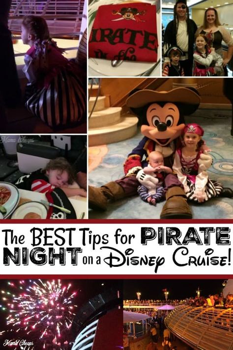 Best Tips for Pirate Night on a Disney Cruise | Mama Cheaps Disney Cruise Pirate Night, Disney Cruise Family, Disney Magic Cruise, Recipes Disney, Disney Fantasy Cruise, Disney Dream Cruise, Travel Disney, Disney Cruise Vacation, Disney Cruise Ships