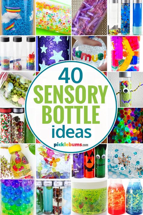 How To Make Sensory Bottles With Oil, Dollar Tree Sensory Bottles, Sensory Bottles For One Year Olds, Visual Sensory Bottles, Seek And Find Bottle Rice, Home Made Sensory Bottles, Aquarium Sensory Bottle, Magnet Sensory Bottle, Things To Put In Sensory Bottles