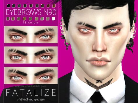 Pralinesims' Fatalize Eyebrow Duo Eyebrow Piercing Sims 4 Cc, Sims 4 Split Eyebrow Cc, Sims4 Cc Brows, Ts4 Cc Male Eyebrows, Sims Eyebrows, Sims Face, Eyebrow Cut, Shave Eyebrows, Eyebrow Slits