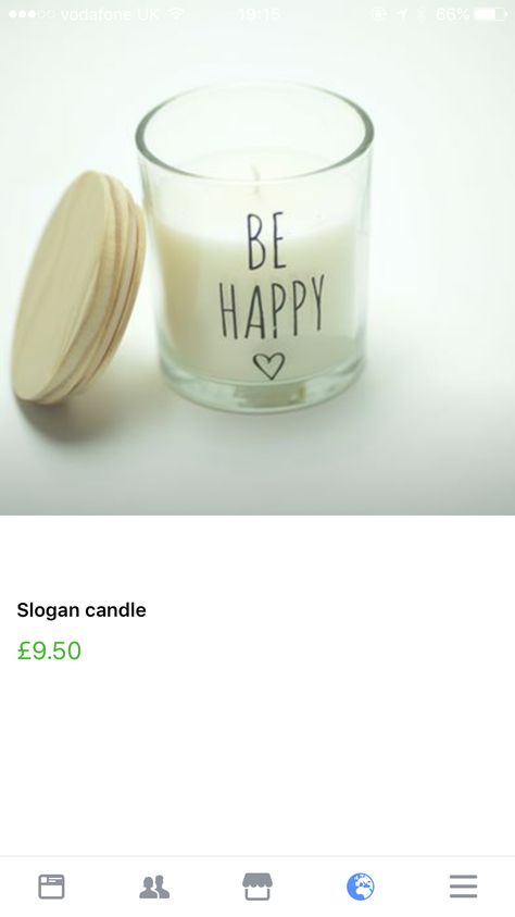 Candle with slogan Candle Quotes, Candle Business, Talenti Ice Cream, Candle Holders, Ice Cream, Candles, Cream, Quotes, Gifts