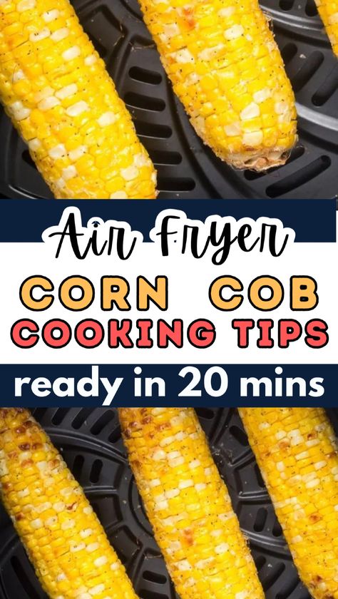 Learn how to make airfryer corn on the cob with this quick and easy method! Whether you’re using fresh or frozen corn, the air fryer ensures perfectly cooked flavorful kernels in 15 minutes. This recipe is a must-try for those looking to add a crispy roasted side dish to their dinner or lunch menu. With simple seasoning & a little butter this airfryer corn is a game-changer for healthy dinners & football party food. Enjoy the taste of summer anytime with this versatile air fryer recipe! Roasted Corn On The Cob, Air Fryer Corn, Brown Sugar Pork Chops, The Best Air Fryer, Best Air Fryer, Fried Corn, Air Fryer Oven Recipes, American Recipes, Football Party Food