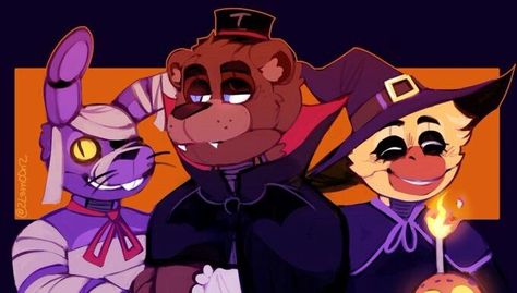 Fnaf Halloween Fanart, Fnaf Halloween Pfp, Fnaf Discord Banner, Fnaf Banner, Fnaf Halloween, Horror Video Games, Five Night At Freddy, Fnaf Wallpapers, Fnaf Fanart