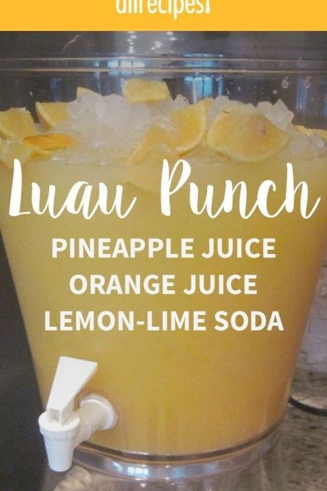 Luau Punch, Luau Party Food, Party Punch Recipes, Resep Smoothie, Christmas Punch Recipes, Punch Drinks, Punch Recipe, Party Punch, Hawaiian Party